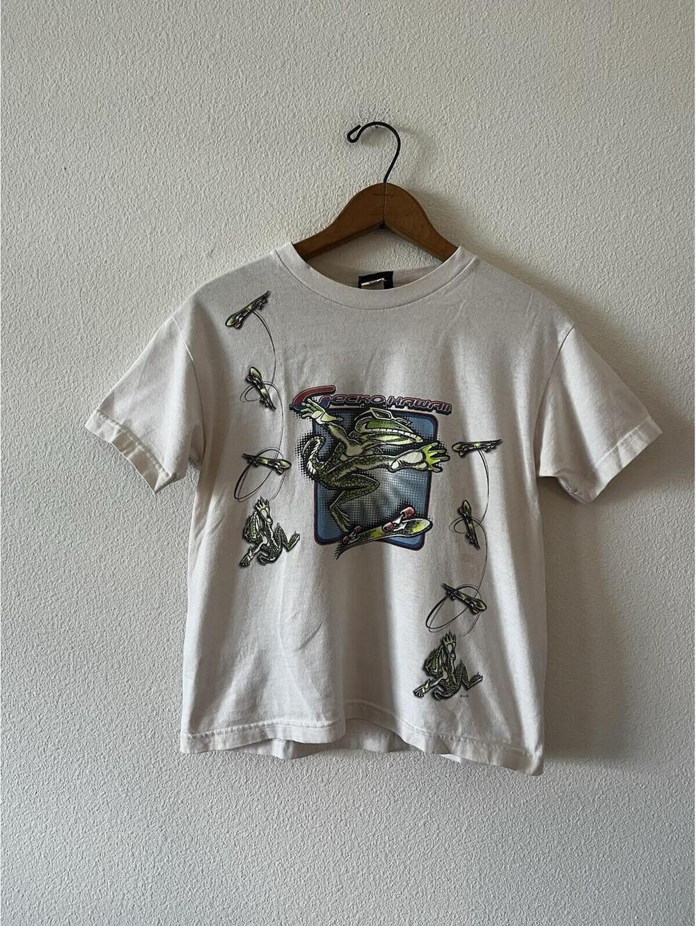 Vintage Gecko Hawaii Skateboard Graphic T-Shirt Medium